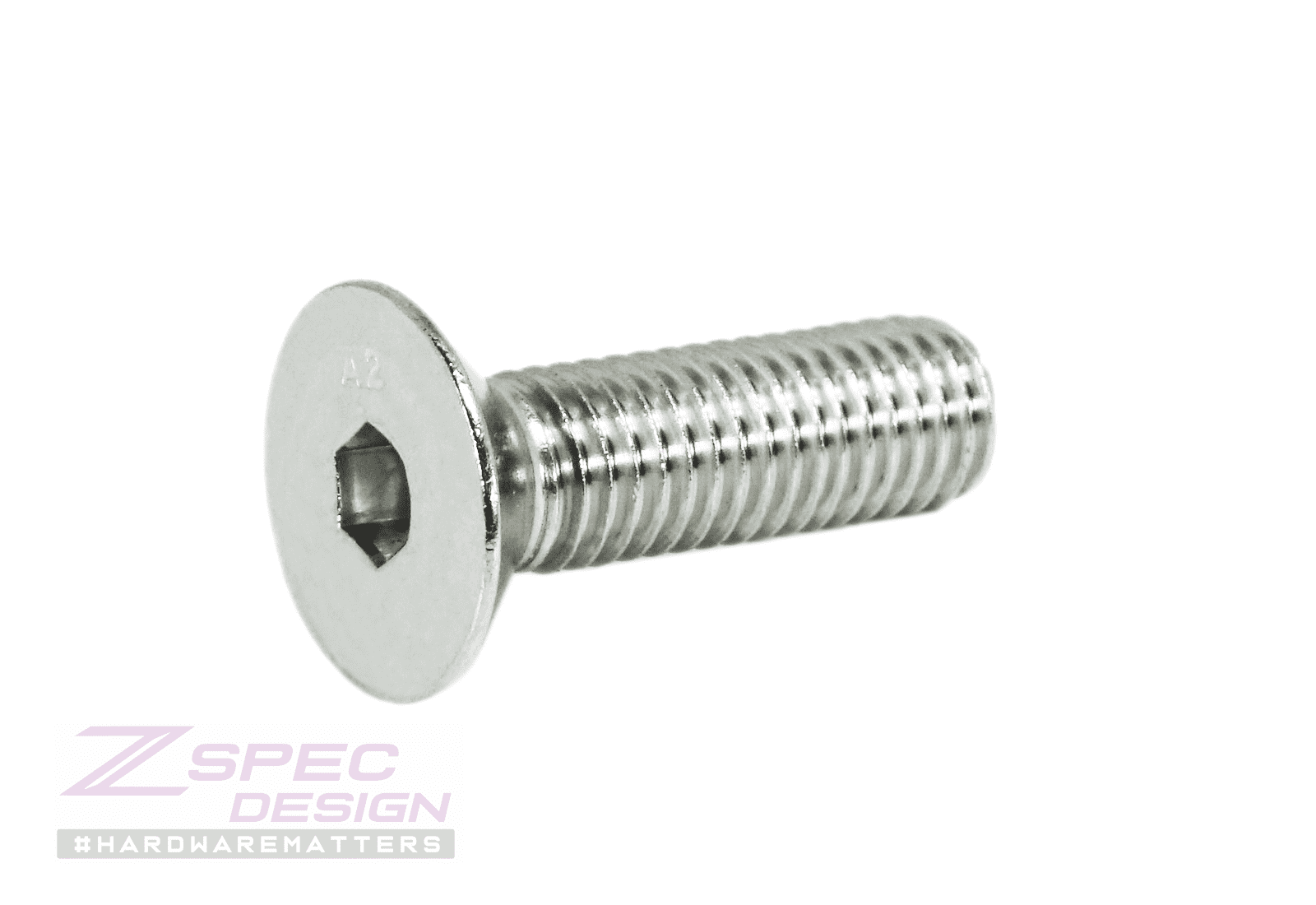 ZSPEC M10-1.5x35mm Flat-Head FHSC Fasteners, Stainless, Per Each - ZSPEC Design LLC - Hardware Fasteners - Dress Up Bolt, FHSC, m10, Stainless - zspecdesign.com