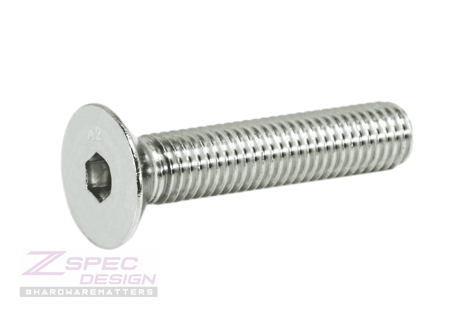 ZSPEC M10-1.5x50mm Flat-Head FHSC Fasteners, Stainless, Per Each - ZSPEC Design LLC - Hardware Fasteners - Dress Up Bolt, FHSC, m10, Stainless - zspecdesign.com