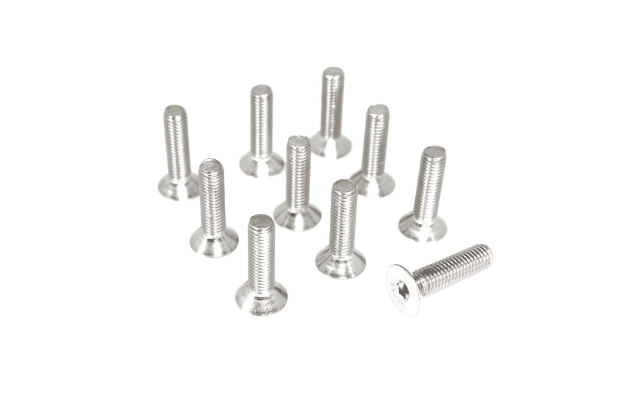 ZSPEC M6-1.0x20mm Flat-Head Socket-Cap (FHSC), SUS304 Stainless Fasteners, 10-Pack - ZSPEC Design LLC - Hardware Fasteners - Fastener Kit, fhsc, m6, stainless - zspecdesign.com