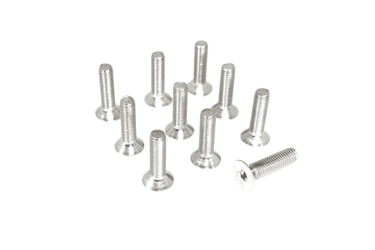 M6-1.0x20mm Flat-Head Socket-Cap (FHSC), SUS304 Stainless Fasteners, 10-Pack