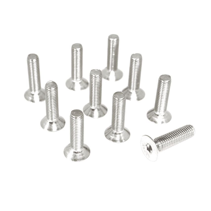 ZSPEC M6-1.0x25mm Flat-Head FHSC Fasteners, Stainless, 10-Pack - ZSPEC Design LLC - Hardware Fasteners - 10-pack, fhsc, m6, stainless - zspecdesign.com