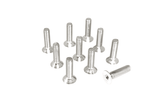 M6-1.0x25mm Flat-Head FHSC Fasteners, Stainless, 10-Pack SUS304 Steel Dress Up Bolts Hardware 