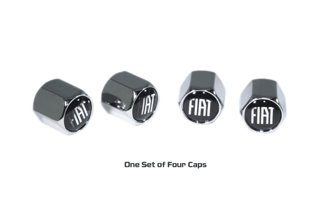 Chrome Valve Stem Tire Caps, Style: Fiat - ZSPEC Design LLC - Hardware Fasteners - cap, Fiat, tire - zspecdesign.com