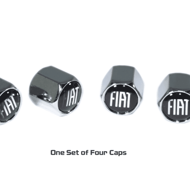Chrome Valve Stem Tire Caps, Style: Fiat - ZSPEC Design LLC - Hardware Fasteners - cap, Fiat, tire - zspecdesign.com
