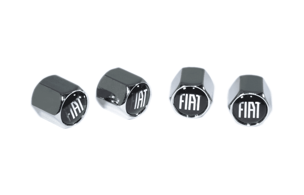 Chrome Valve Stem Tire Caps, Style: Fiat - ZSPEC Design LLC - Hardware Fasteners - cap, Fiat, tire - zspecdesign.com