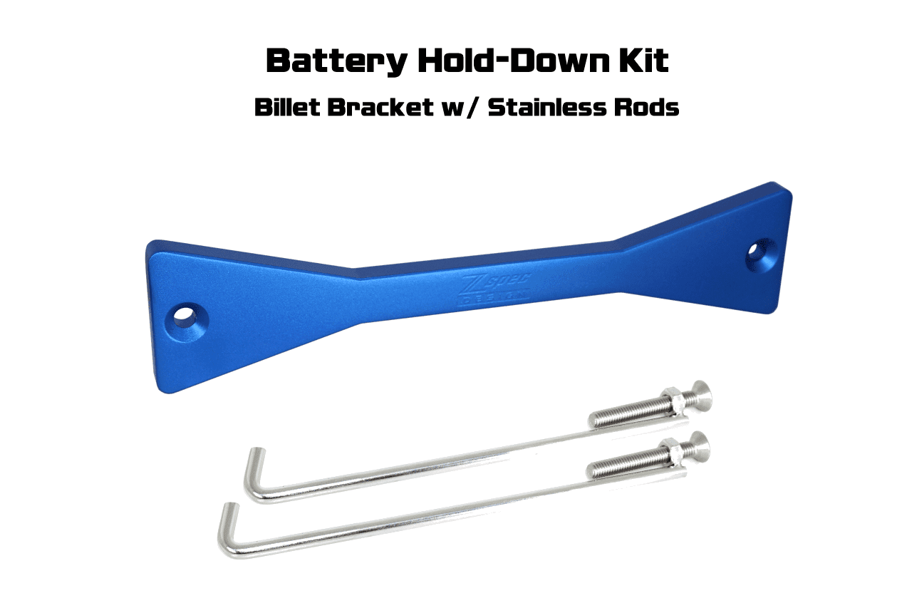 ZSPEC Battery Hold Down/Bracket for D41 Nissan Frontier, Stainless & Billet - ZSPEC Design LLC - Hardware Fasteners - accessory, battery, battery bracket, bracket, d41, frontier, nissan - zspecdesign.com