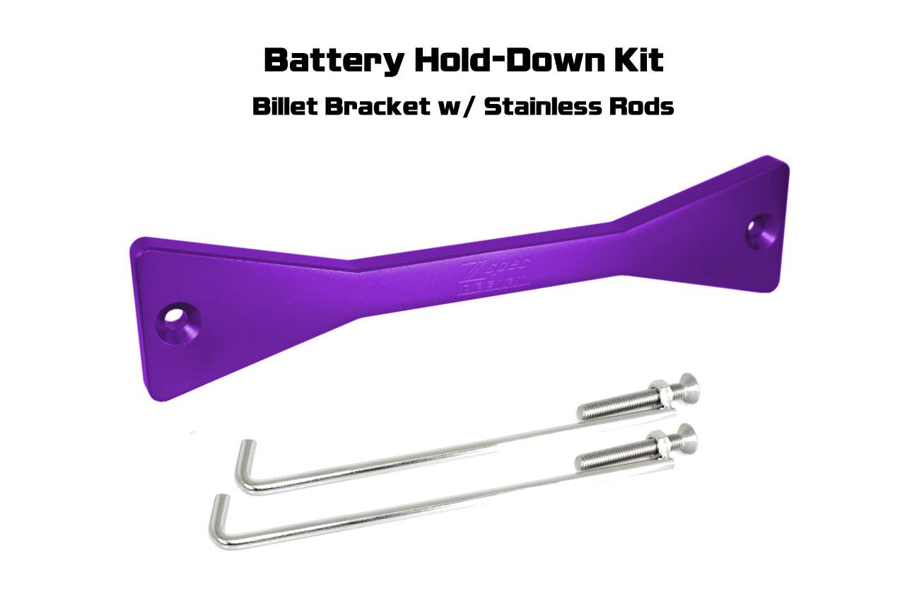 ZSPEC Battery Hold Down/Bracket for D41 Nissan Frontier, Stainless & Billet - ZSPEC Design LLC - Hardware Fasteners - accessory, battery, battery bracket, bracket, d41, frontier, nissan - zspecdesign.com