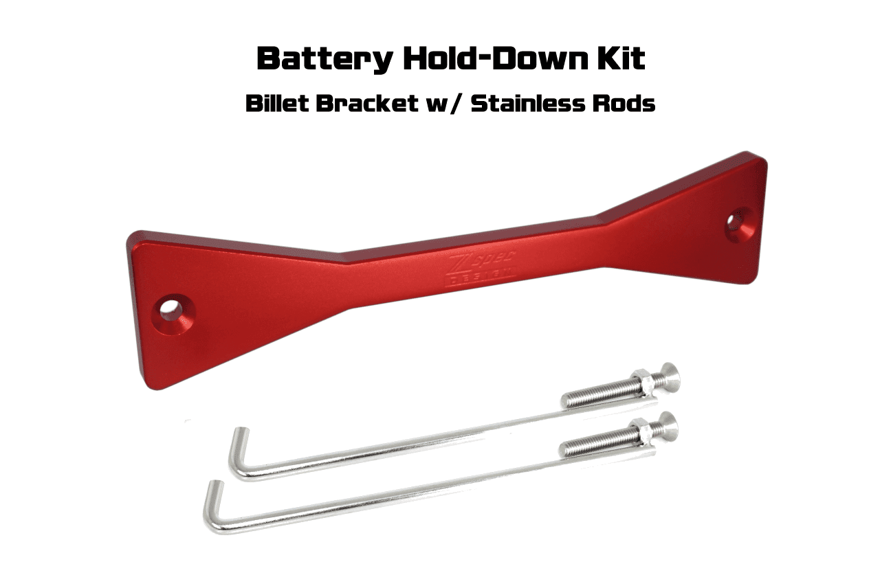 ZSPEC Battery Hold Down/Bracket for D41 Nissan Frontier, Stainless & Billet - ZSPEC Design LLC - Hardware Fasteners - accessory, battery, battery bracket, bracket, d41, frontier, nissan - zspecdesign.com