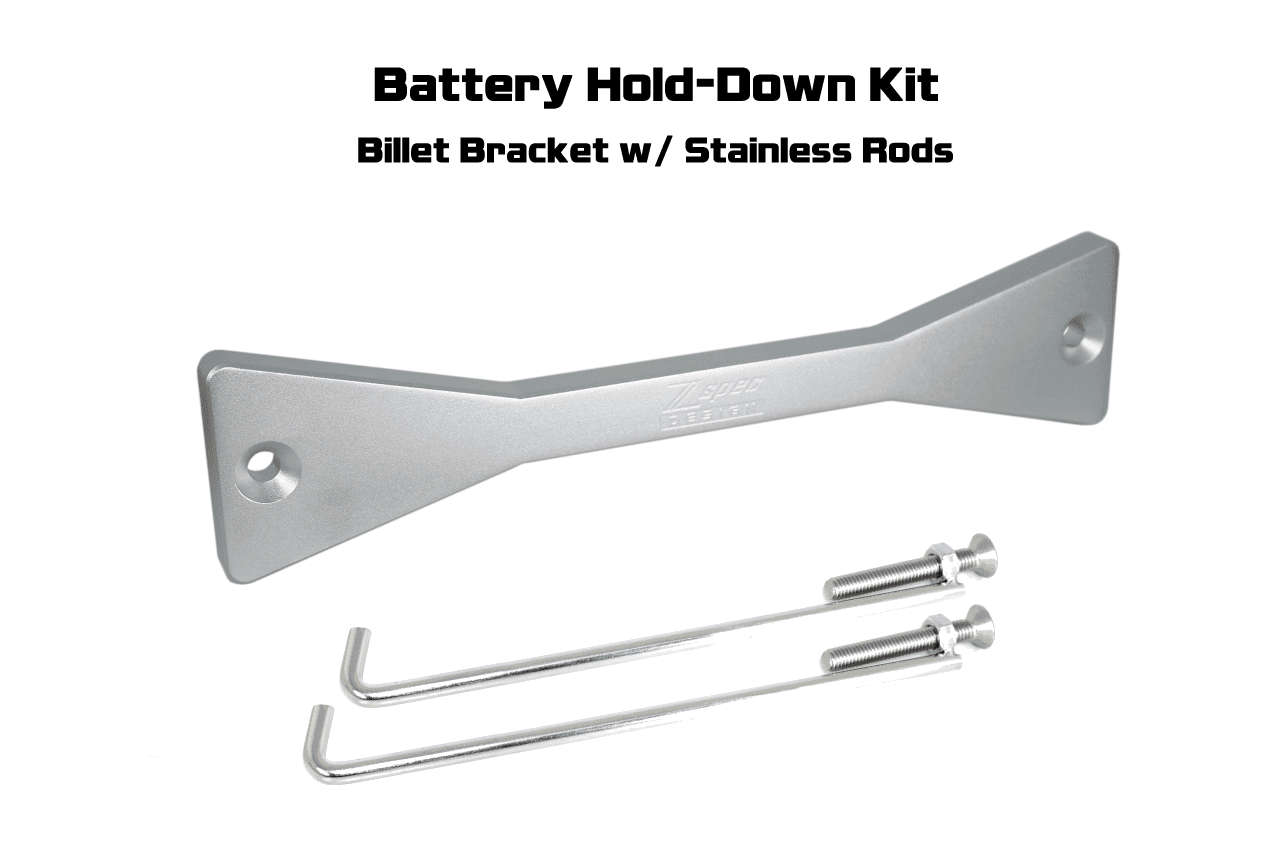 ZSPEC Battery Hold Down/Bracket for D41 Nissan Frontier, Stainless & Billet - ZSPEC Design LLC - Hardware Fasteners - accessory, battery, battery bracket, bracket, d41, frontier, nissan - zspecdesign.com