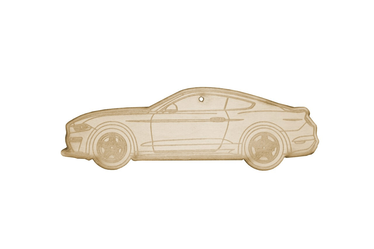 ZSPEC Laser-Engraved Wood Ornament, Style: Ford Mustang Late-Model, Birch, ~5" - ZSPEC Design LLC - Holiday Ornaments - ford, holiday, late model, lifestyle, mustang, ornament - zspecdesign.com