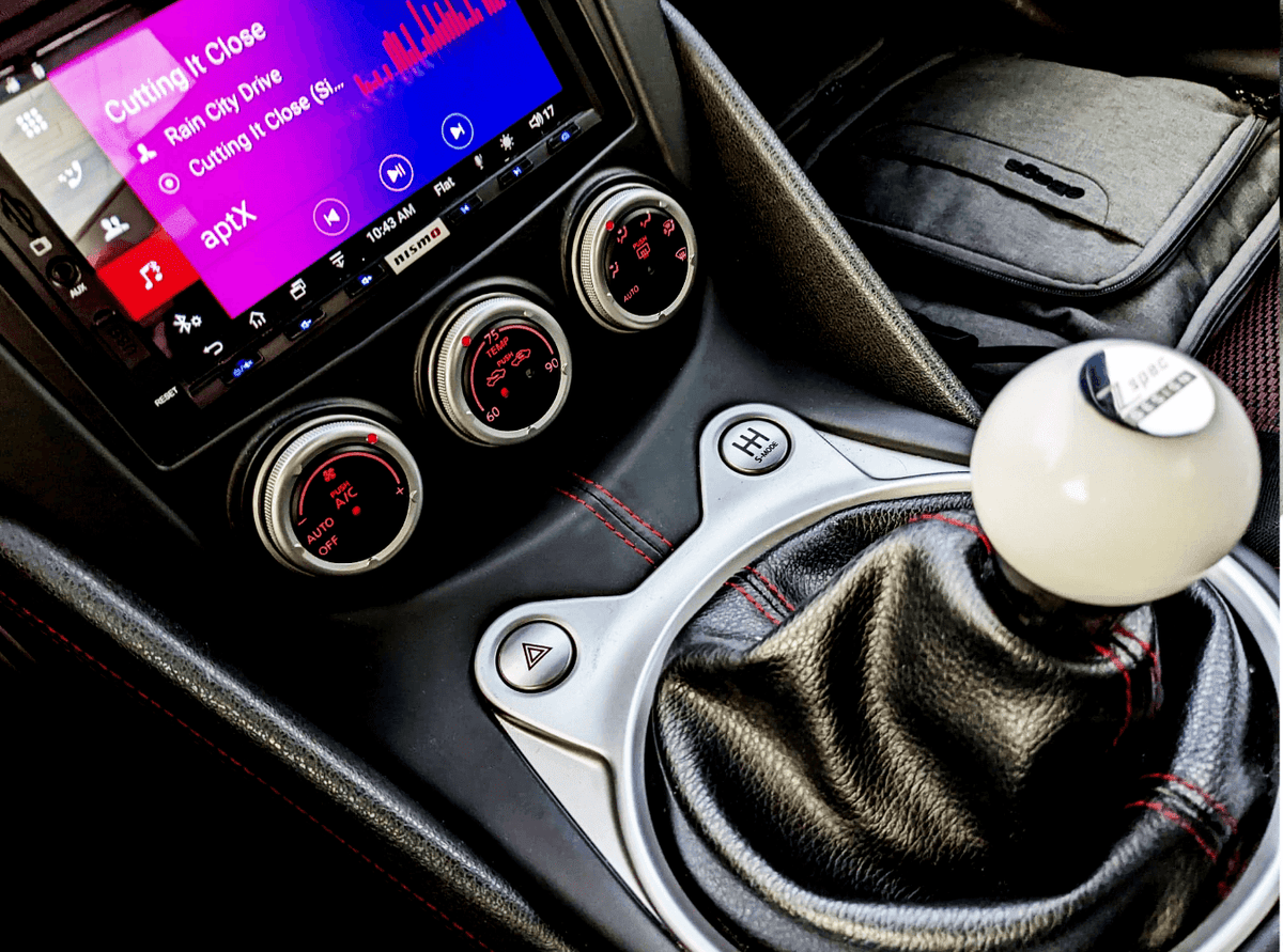 ZSPEC Shift Knob, M10-1.25, Delrin & Stainless, 6-Speed Shift Pattern Coin Nissan Nismo 350z 370z G35 G37 Q50 Q60 QX Infiniti Beauty Upgrade Interior Shifter Boot Console Manual Round Nissan Nismo