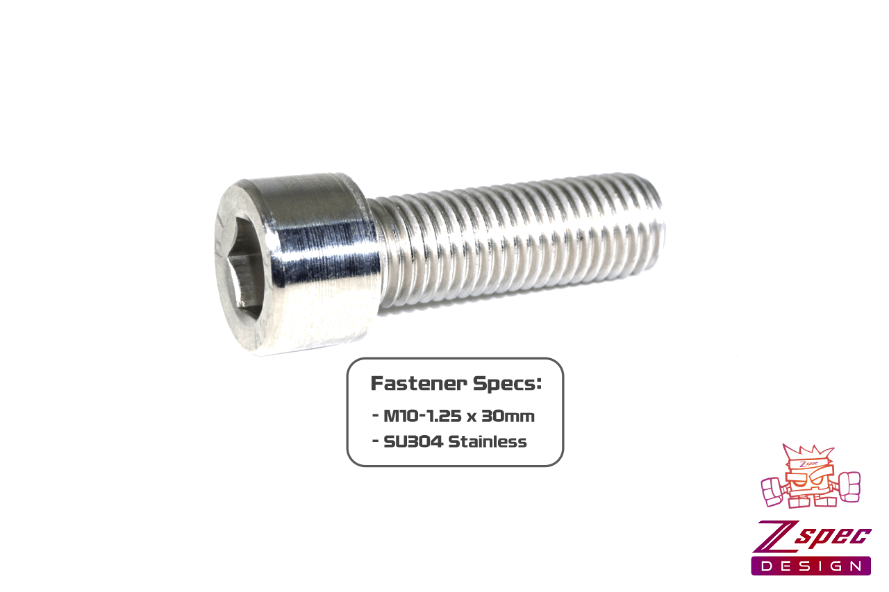 ZSPEC M10-1.25x30mm Fasteners, 10-Pack, SHSC, Stainless SUS304 - ZSPEC Design LLC - Hardware Fasteners - Dress Up Bolt, m10, SHSC, Stainless - zspecdesign.com