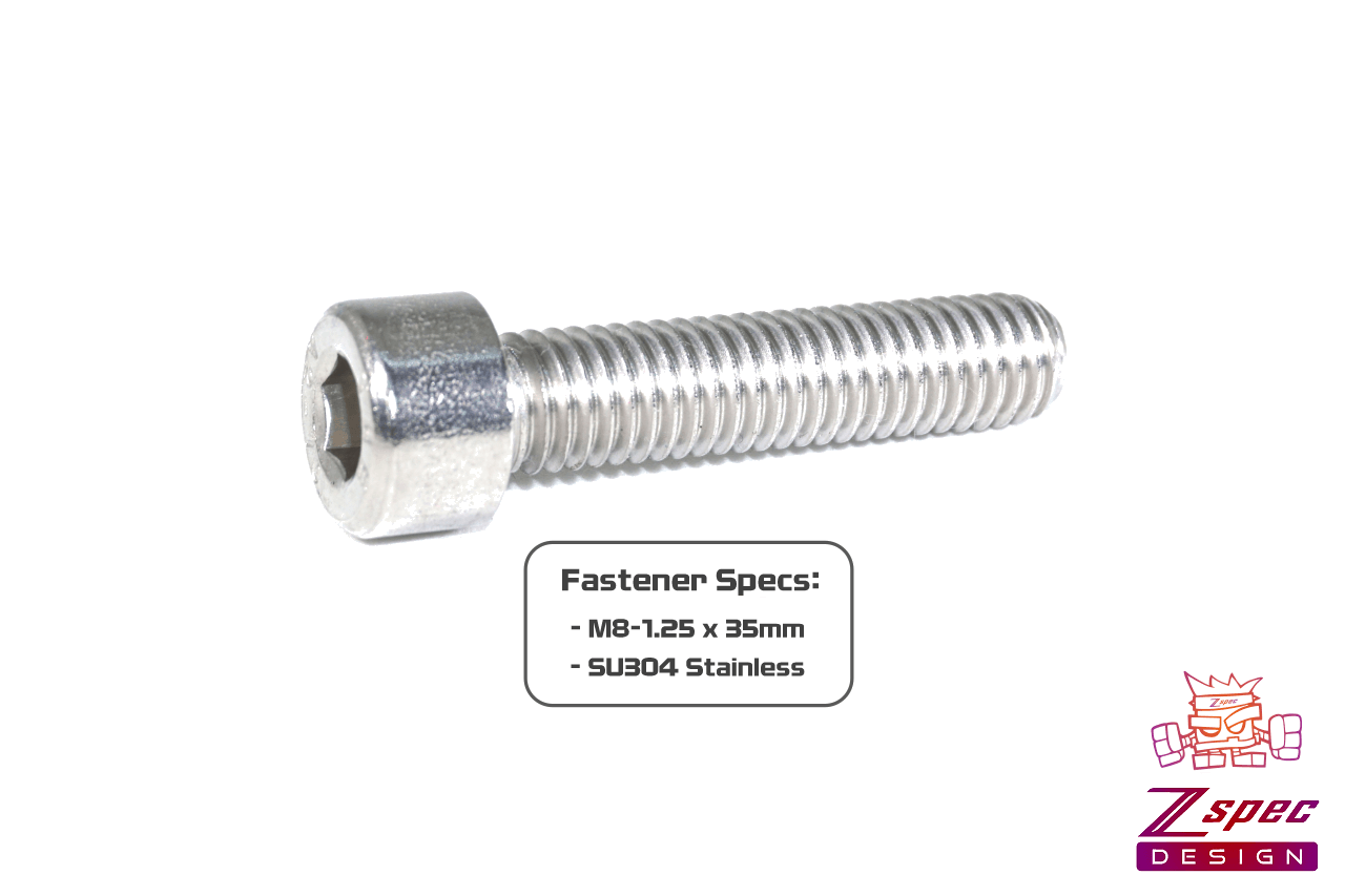 ZSPEC M8-1.25x35mm Socket-Cap SHSC Fasteners, Stainless, 10-Pack - ZSPEC Design LLC - Hardware Fasteners - 10-pack, m8, shsc, stainless - zspecdesign.com