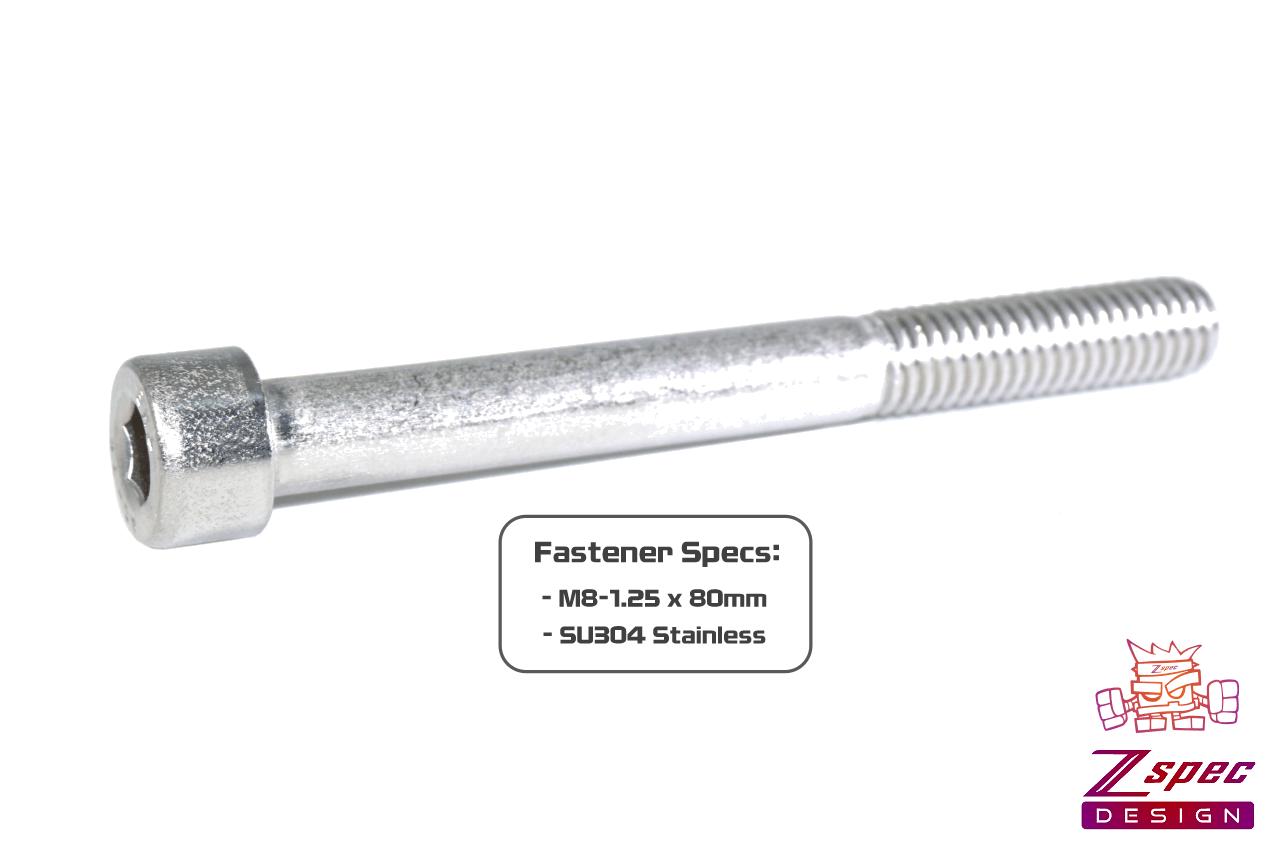 ZSPEC M8-1.25x80mm Socket-Cap SHSC Fasteners, SUS304 Stainless, 10-Pack - ZSPEC Design LLC - Hardware Fasteners - 10-pack, m8, shsc, stainless - zspecdesign.com