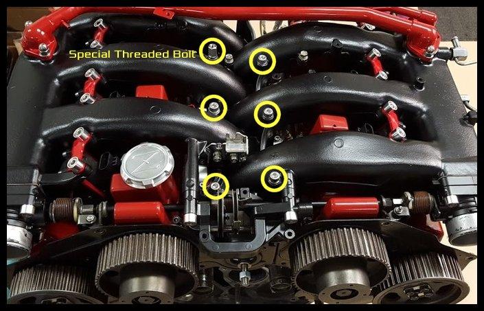 ZSPEC Upper-to-Lower Plenum Fasteners for 90-96 Nissan 300zx Z32  Keywords Body Kit Engine Bay Hardware Performance Upgrade  SUS304 Steel 6061 Billet Aluminum Dress Up Bolts Update Car Auto Vehicle