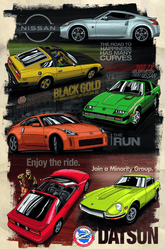ZCON Z-Culture Adverts Poster, 2021 Colorado Springs Event, 24" x 36" Size  Keywords Car Show Engine Bay Performance Upgrade Sports Car Z Car Community Regional Event Convention Auction Raffle Banquet