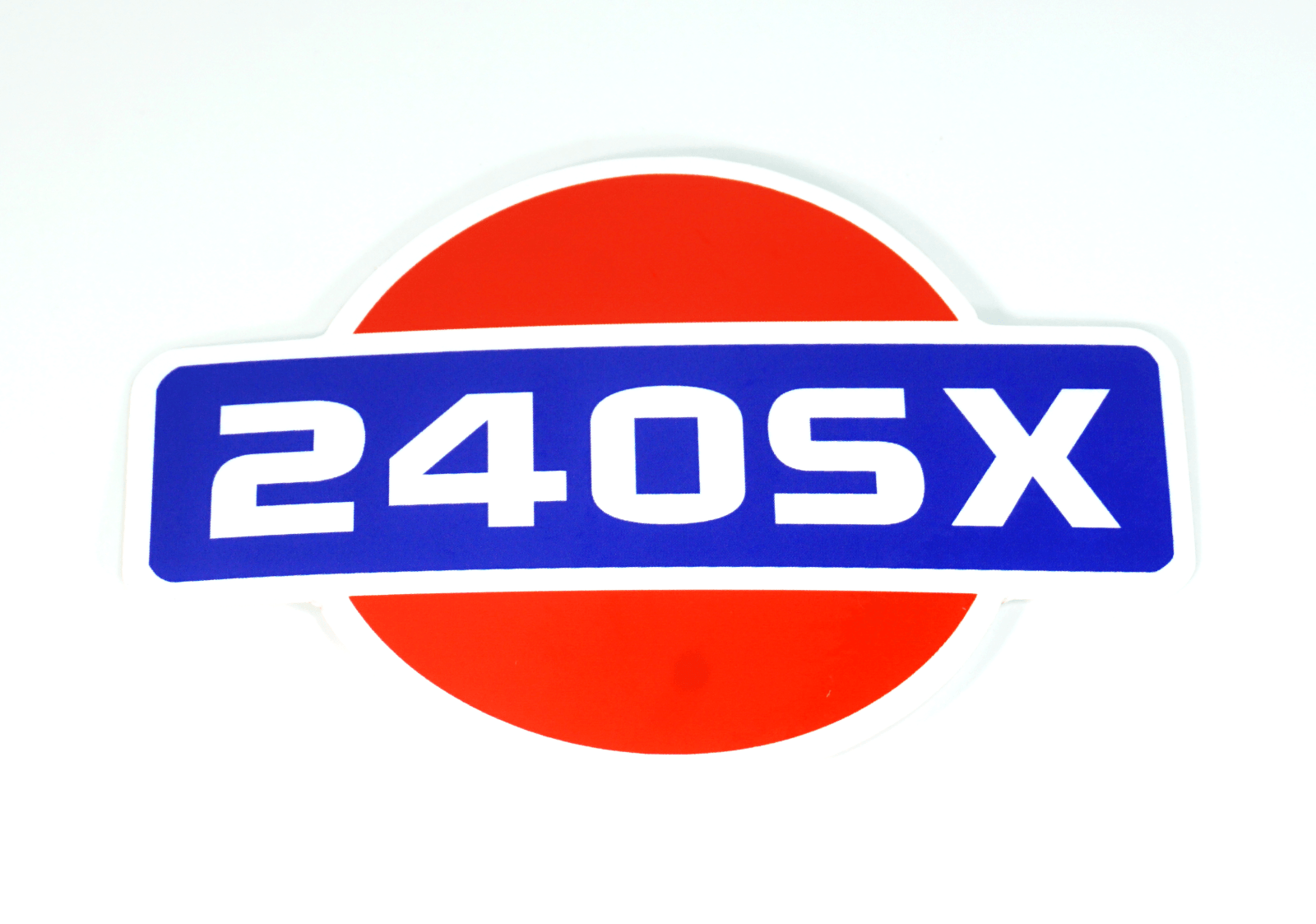 White Vinyl 240SX Nissan '90s-style Sticker Decal, 4" x 2.8" Nissan NISMO 350z 370z 300zx 240sx frontier titan sentra versa
