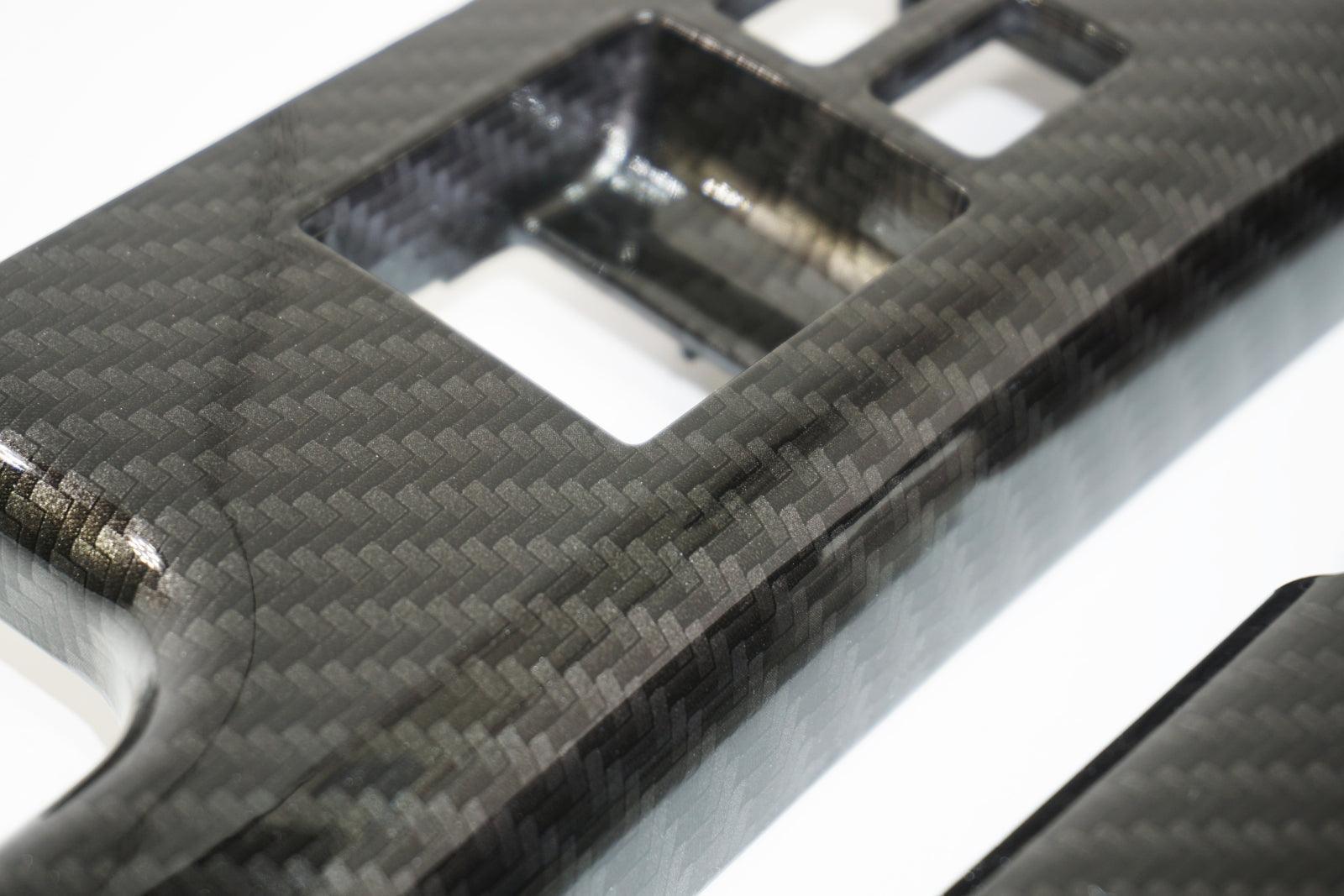 ZSPEC 350z Z33 Interior Door Window Switch Finisher Set, LHD '06-09, Carbon-Weave Style - ZSPEC Design LLC - Hardware Fasteners - 350z, 350z Window Switch Finishers, door, finisher, handle, nissan, window - zspecdesign.com