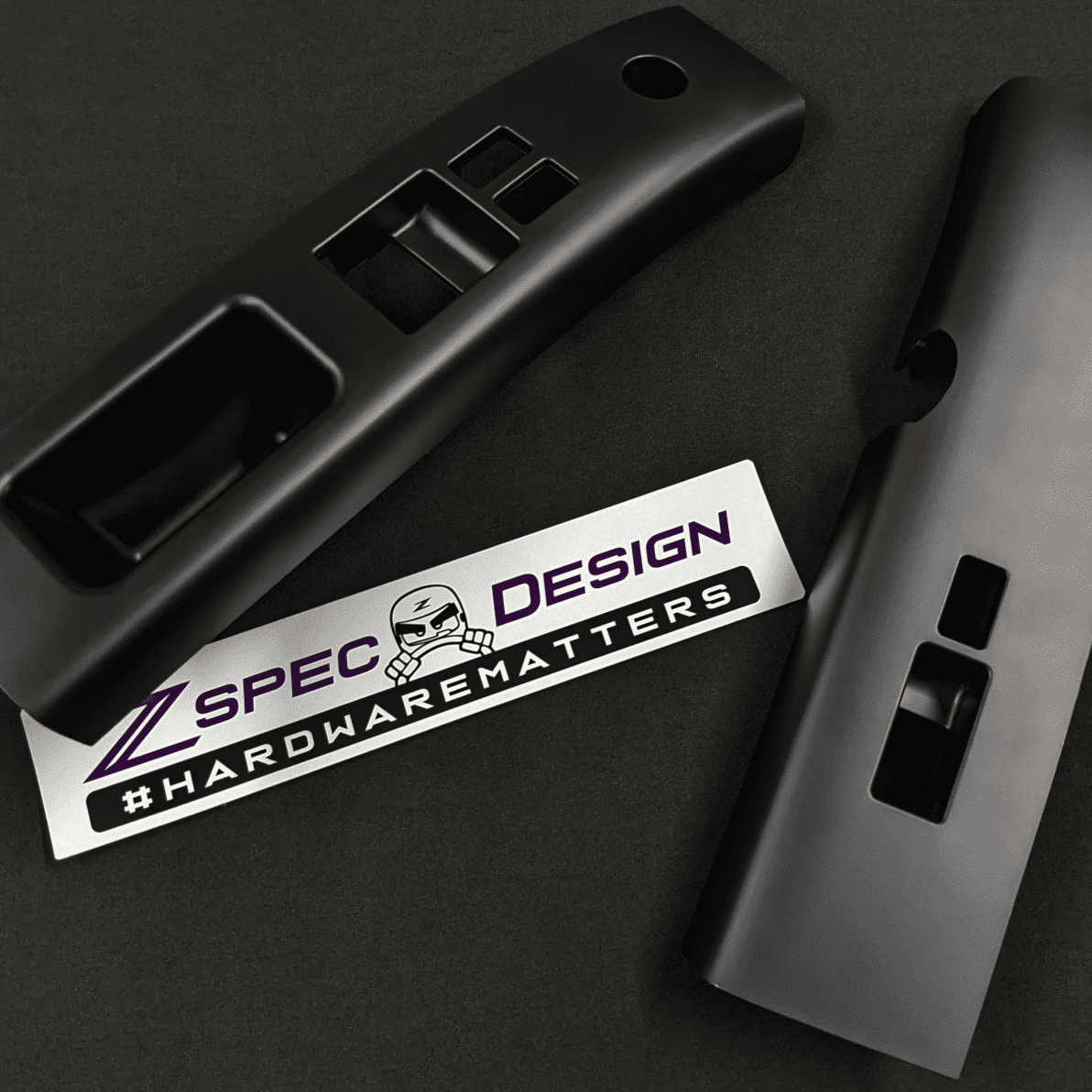 ZSPEC 350z Z33 Interior Door Window Switch Finisher Set for LHD '03-05, Black - ZSPEC Design LLC - Hardware - 350z, 350z Window Switch Finishers, door, finisher, handle, nissan, window - zspecdesign.com