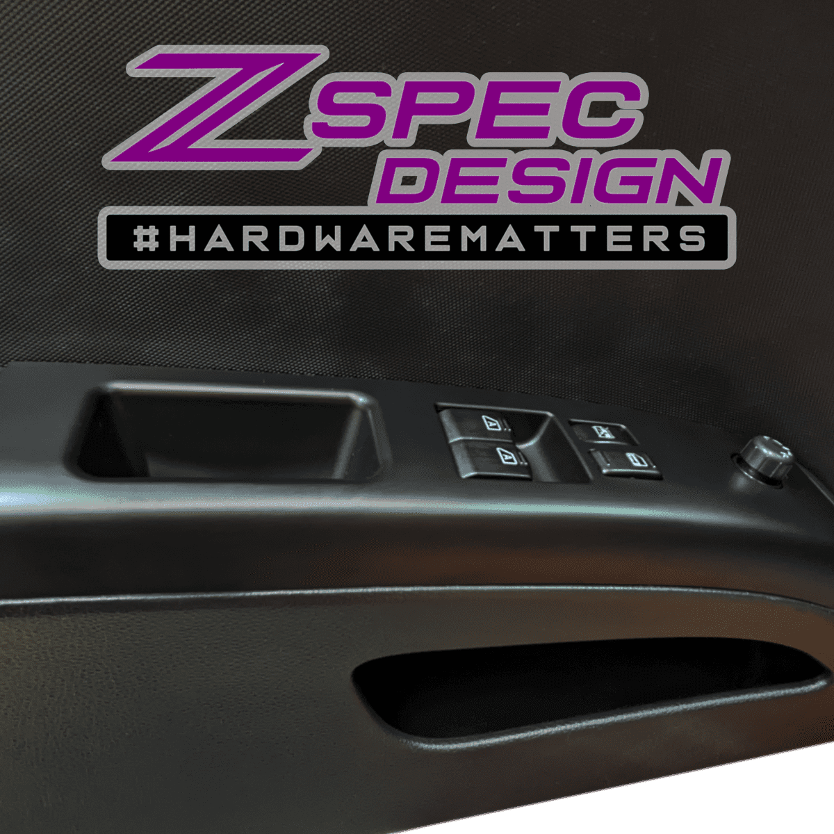 ZSPEC 350z Z33 Interior Door Window Switch Finisher Set for LHD '03-05, Black - ZSPEC Design LLC - Hardware - 350z, 350z Window Switch Finishers, door, finisher, handle, nissan, window - zspecdesign.com