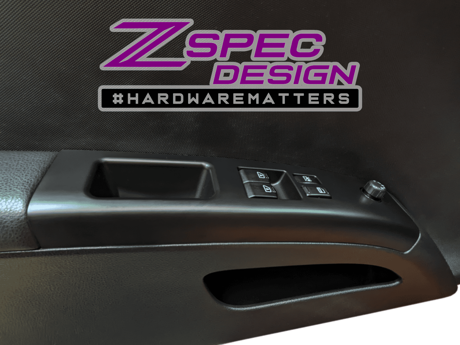 ZSPEC 350z Z33 Interior Door Window Switch Finisher Set for LHD '03-05, Black - ZSPEC Design LLC - Hardware - 350z, 350z Window Switch Finishers, door, finisher, handle, nissan, window - zspecdesign.com