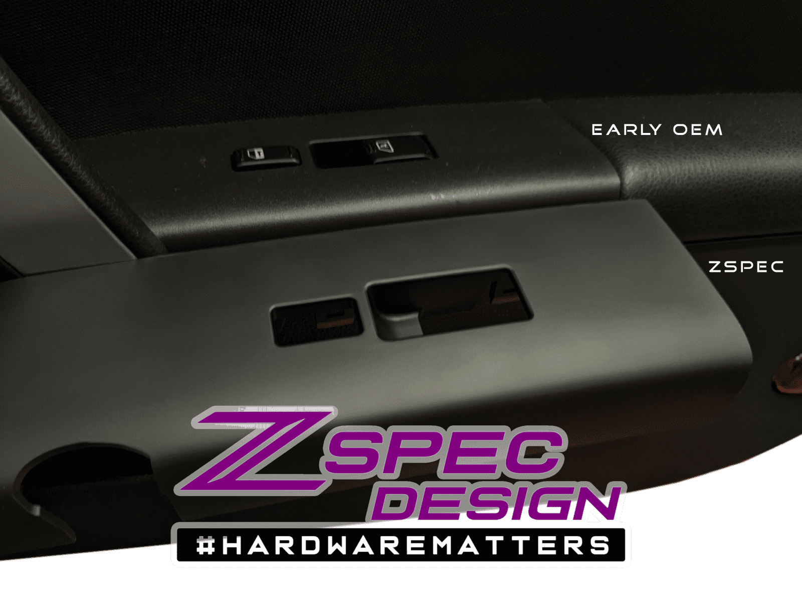 ZSPEC 350z Z33 Interior Door Window Switch Finisher Set for LHD '03-05, Black - ZSPEC Design LLC - Hardware - 350z, 350z Window Switch Finishers, door, finisher, handle, nissan, window - zspecdesign.com