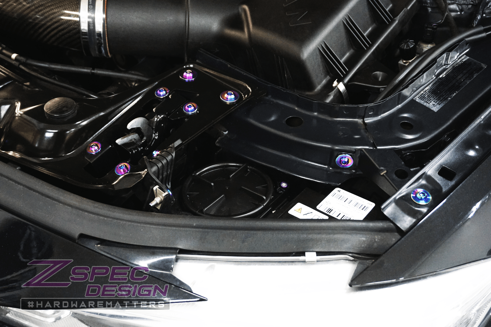 ZSPEC Stage 2 Dress Up Bolts® Fastener Kit for 2014-2019 BMW 435i F32  Grade-5 GR5 Titanium Hardware  Keywords Engine Bay Hardware Upgrade Performance Car Auto Hobby Vehicle Garage