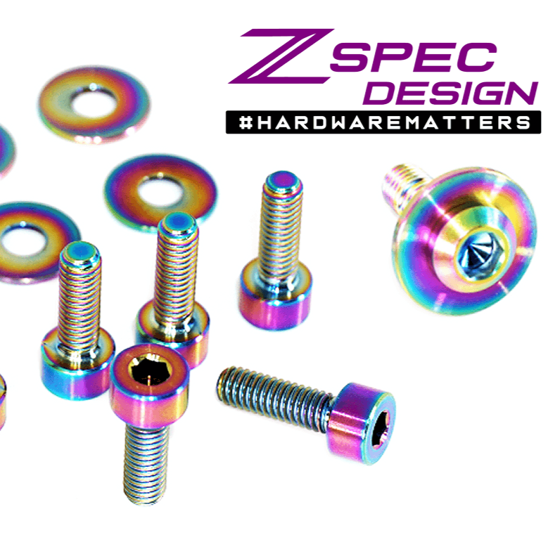 ZSPEC Fastener Kit for the '20+ Toyota Supra ESC Controller, Titanium Grade 5 GR5 Hardware Dress Up Bolts Fasteners Washers Red Blue Purple Gold Burned Black