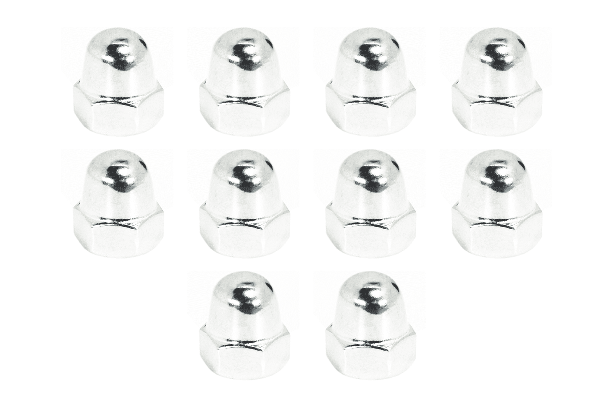 M8-1.25 Acorn Nuts , SUS304 Stainless Steel, 10-Pack