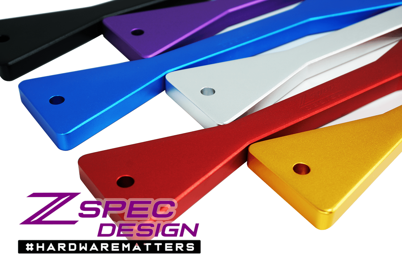 ZSPEC Battery Hold Down/Bracket, Billet Aluminum & Anodized, for use with factory rods Battery Accessories ZSPEC Design LLC.