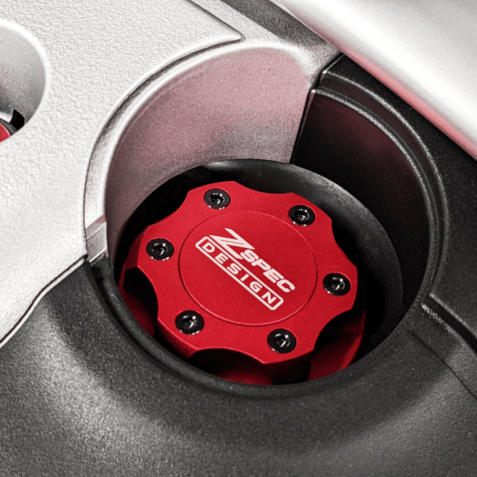 ZSPEC Billet Oil Filler Cap for Nissan/Infiniti/Datsun, Red Cap w/ Titanium Accents - ZSPEC Design LLC - Hardware Fasteners - 2023, 240sx, 240z, 260z, 280z, 280zx, 300z, 300zx, 350z, 370z, 380RS, 400z, accessory, bob sharp, cap, d40, d41, DE & HR, DE & REVUP, FairladyZ, frontier, g35, g37, GT-R, GTR, hakosuka, j30, nismo, nissan, nissanz, nisssan, oil, oil cap, q50, q60, R32, R34, RB20, RB25, RB26, RB30, rogue, RZ34, s30, titan, VQ, vq37, VR, vr30ddtt, z, z31, z32, z33, z34, z34 s2, z34s2 - zspecdesign.com