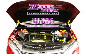 ZSPEC "Stage 3" Dress Up Bolts® Fastener Kit for '19+ Chevy Blazer C1, Stainless & Billet Hardware Fasteners ZSPEC Design LLC.