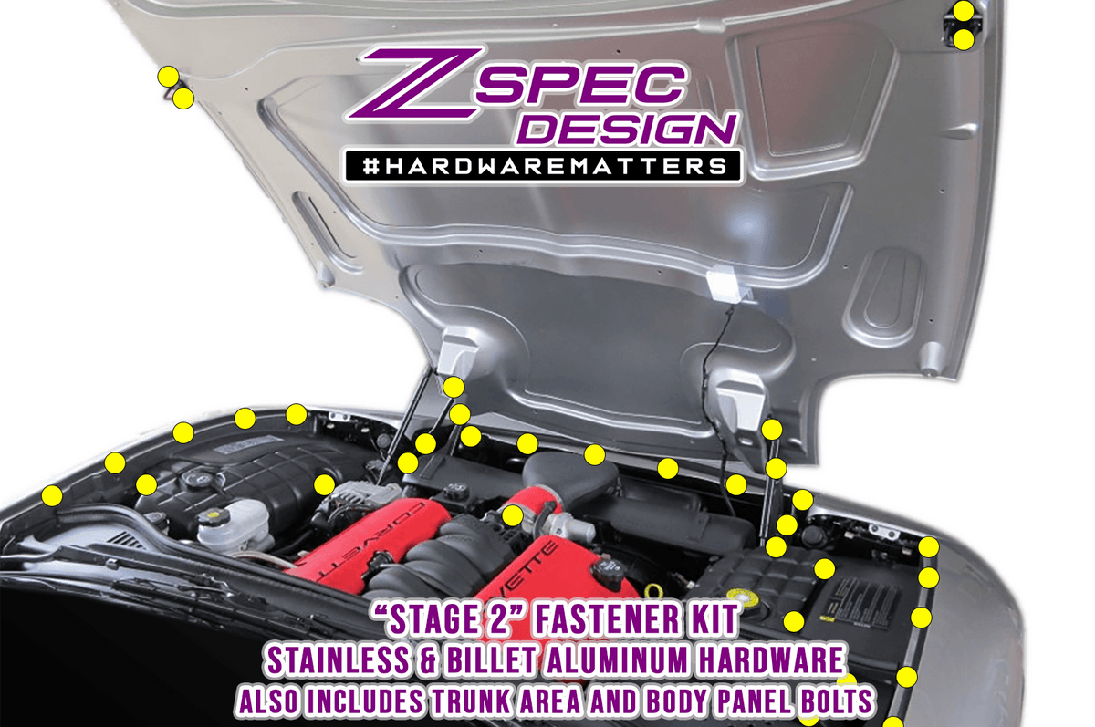 ZSPEC "Stage 2" Dress Up Bolts® Fastener Kit, '97-04 C5 Corvette 5.7L LS6, Stainless & Billet