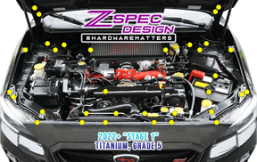 ZSPEC "Stage 1" Dress Up Bolts® Fastener Kit for '15-21 Subaru WRX & STI,  Titanium  Keywords Engine Bay Upgrade Performance Merchandise Grade-5 GR5 Dress Up Bolts Hardware Design Car Auto JDM USDM