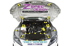 ZSPEC Essentials Stage-2 Fastener Kit for '20+ Toyota Supra MKV GR A90, Titanium Grade 5 GR5 Dress Up Bolts Fasteners Hardware Black Red Blue Purple Silver Gold Neochrome