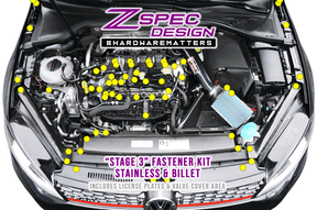 ZSPEC Dress-Up Fastener Kit for '15+ VW Golf GTI 2.0L MK7 Dress Up Bolt Stainless Steel SUS304 Billet Socket Cap Head FHSC SHSC Hardware