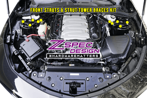 ZSPEC Titanium Struts & Strut-Braces Fastener Kits, Chevy V8 Camaro SS  Titanium Grade-5 Hardware  Keywords Engine Bay Performance Upgrade Hobby Garage Auto Car Star Valve Cover Fenders Throttle Body