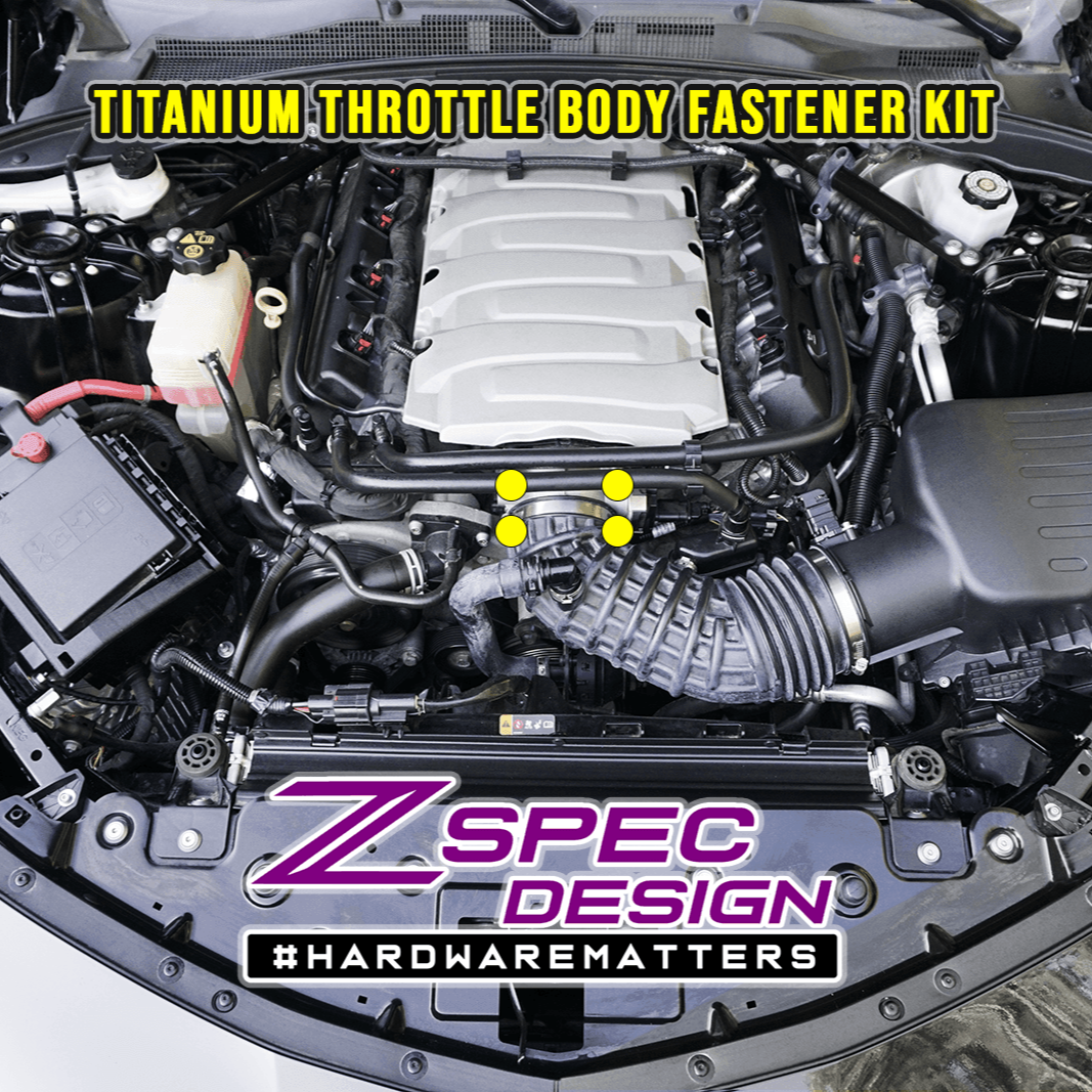 ZSPEC Throttle Body Fastener Kit for '16+ Chevy V8 Camaro SS, Grade-5 Titanium - ZSPEC Design LLC - Hardware Fasteners - camaro, chevrolet, chevy, Fastener Kit, SS V8 - zspecdesign.com