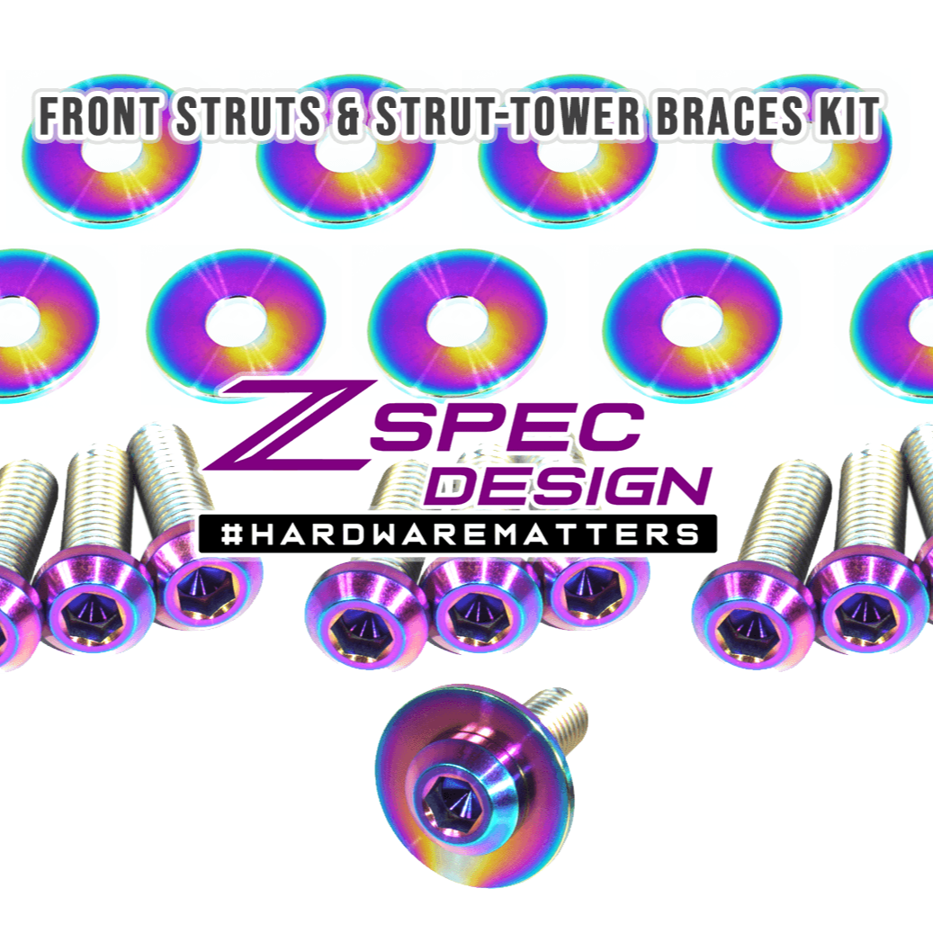 ZSPEC Titanium Struts & Strut-Braces Fastener Kits for '16+ Chevy V8 Camaro SS - ZSPEC Design LLC - Hardware Fasteners - camaro, chevrolet, chevy, Fastener Kit, SS V8 - zspecdesign.com