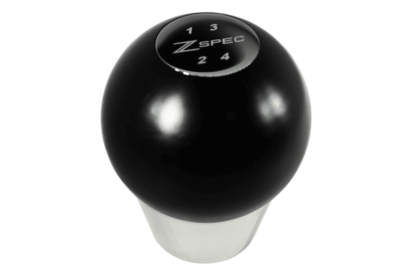 ZSPEC Round Shift Knob, M10-1.25, Delrin & Stainless, 4-Speed Shift Pattern Coin Metric Shift Knob Ball Custom Datsun