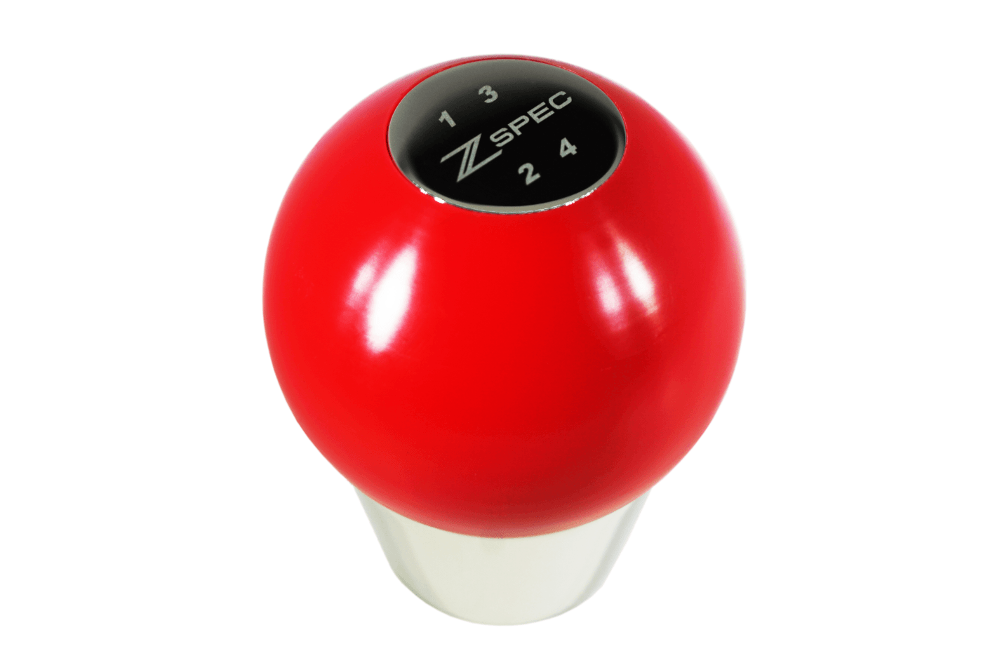 ZSPEC Round Shift Knob, M10-1.25, Delrin & Stainless, 4-Speed Shift Pattern Coin Metric Shift Knob Ball Custom Datsun