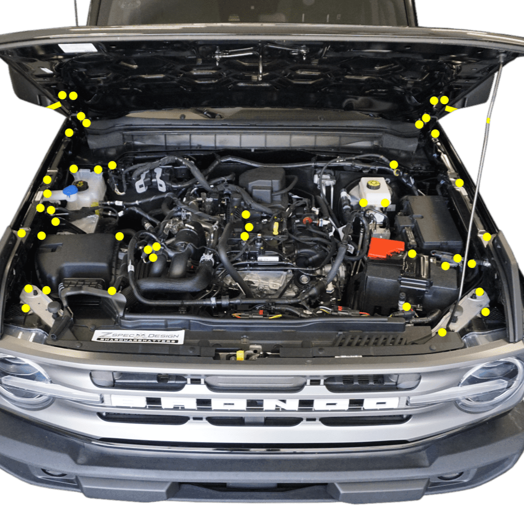 ZSPEC "Stage 3" Dress Up Bolts® Fastener Kit for '21+ Ford Bronco 2.7L, Stainless-Billet - ZSPEC Design LLC - Hardware Fasteners - Bronco, Fastener Kit, ford, stage 3 - zspecdesign.com