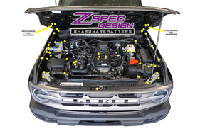 ZSPEC Dress-Up Fastener Kit for '21+ Ford Bronco 6th Gen. 2.7L  Stainless Billet Titanium Dress Up Bolts Fasteners Hardware Black Red Blue Purple Silver Gold Neochrome Gunmetal