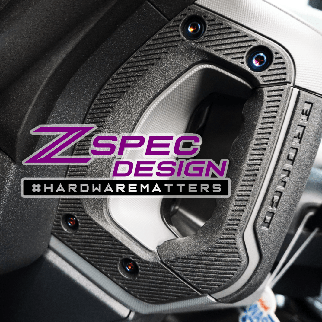 ZSPEC Interior Dress Up Bolts® Fastener Kit for 21+ Ford Bronco 2.7L, Titanium & Billet - ZSPEC Design LLC - Hardware Fasteners - Bronco, Fastener Kit, ford, Interior Fastener Kits - zspecdesign.com