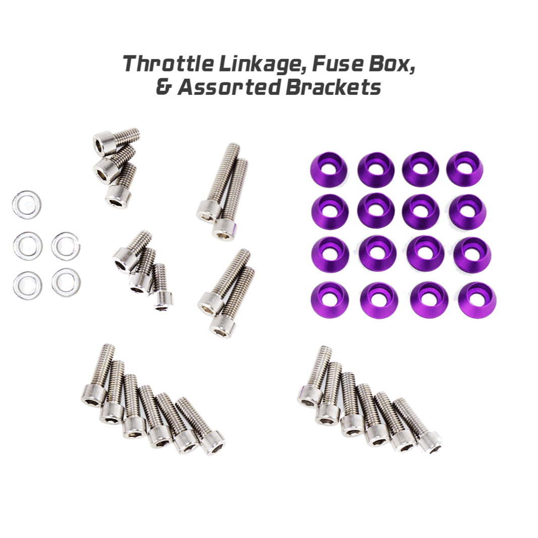 ZSPEC "Stage 3" Dress Up Bolts® Kit for Nissan Skyline GT-R/GTR R32/R33/R34, Stainless & Billet - ZSPEC Design LLC - Hardware Fasteners - Fastener Kit, gt-r, gtr, nissan, r32, r33, r34, skyline, stage 3 - zspecdesign.com
