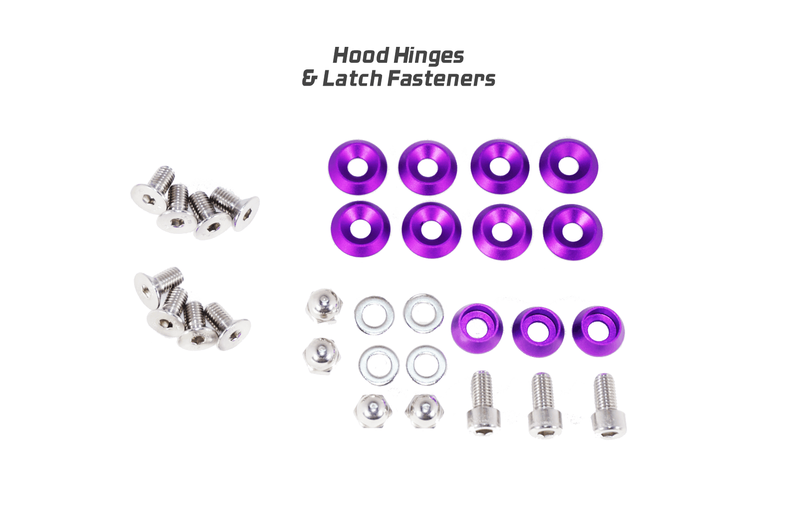 ZSPEC Stage 3 Dress Up Bolts® Fastener Kit for Nissan Skyline GT-R/GTR R32/R33/R34 Stainless Steel & Billet Aluminum Dress Up Bolts Fasteners Washers Red Blue Purple Gold Burned Black Beauty Car Show Engine Bay