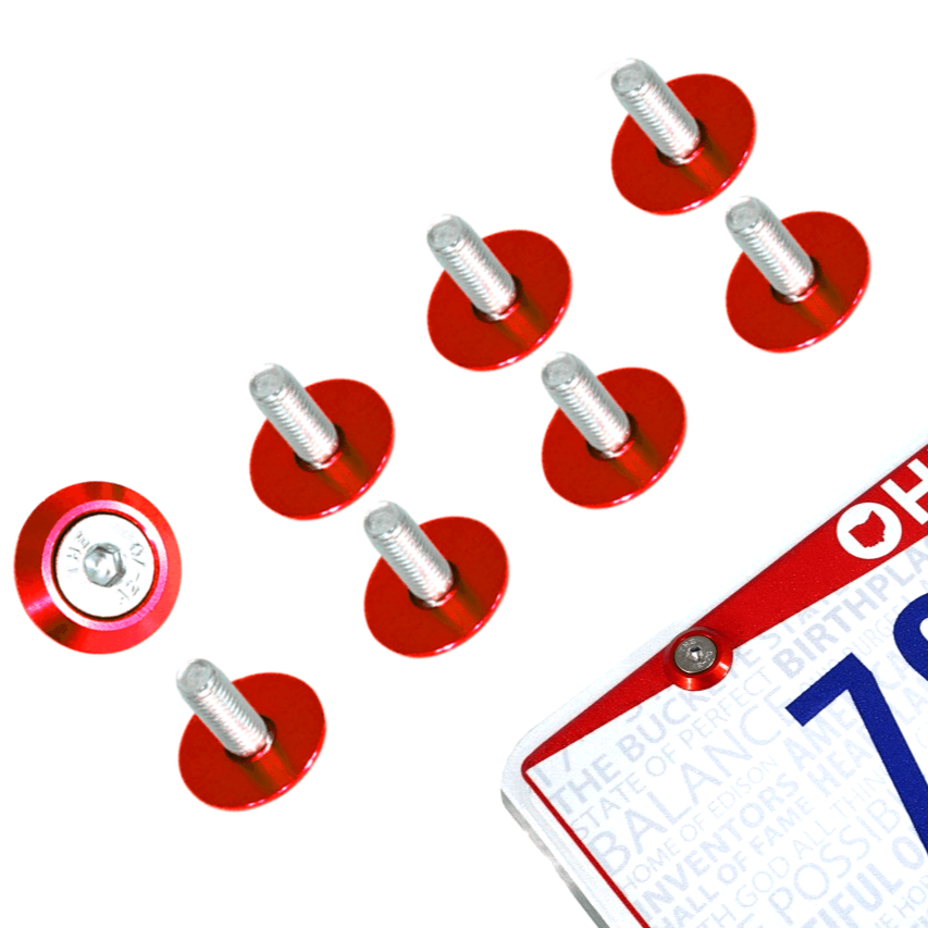 ZSPEC License Plate Bolts, Fender-Style, M6-1.0 Stainless & Billet Washers, 8-Pack - ZSPEC Design LLC - Hardware Fasteners - eight-pack, Fastener Kit, license, m6 - zspecdesign.com