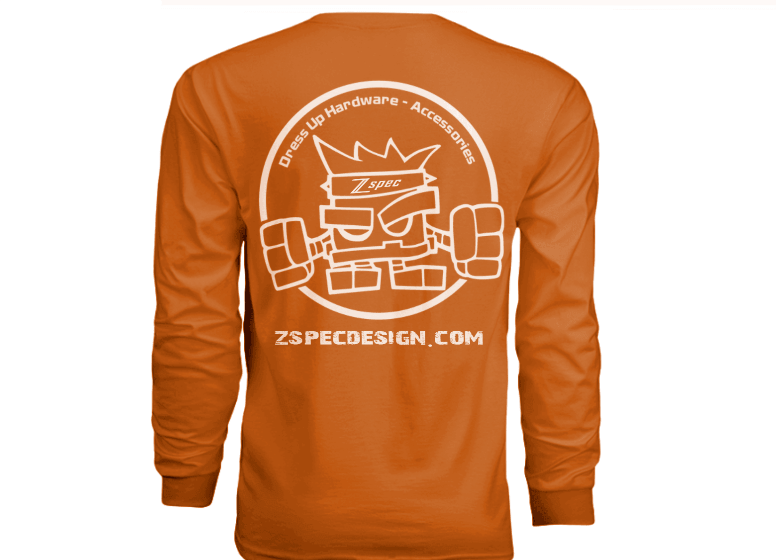 ZSPEC Long-Sleeve T-Shirt, Burnt Orange or Light Blue - M/L/XL/XXL Apparel Sweatshirt Cotton Hanes Gildan Racing Auto Car Enthusiast Cool Dress-Up 
