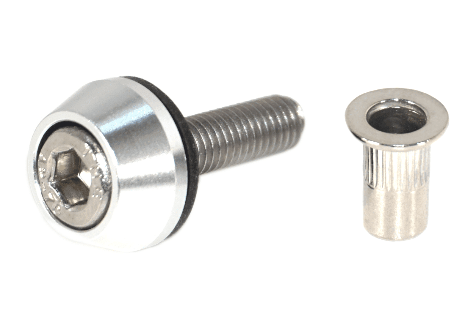 ZSPEC Body Kit Fastener, M5x20mm Stainless & Billet w/Rivet Nut, Per Each - ZSPEC Design LLC - Hardware Fasteners - 44-pack, abflug, aimgain, amuse, auto veloce, body, body hardware, body kit, clinched, damd, Do-Luck, Dress Up Bolt, fender, flare, fujimura, greddy, hamann, hks, ings+1, knight sports, kuhl, lbw, liberty walk, m-sports, m5, novitec, pandem, per each, rocket bunny, rowen, sense, stainless, street hunter, twinz, veilside, zele, zero sports - zspecdesign.com