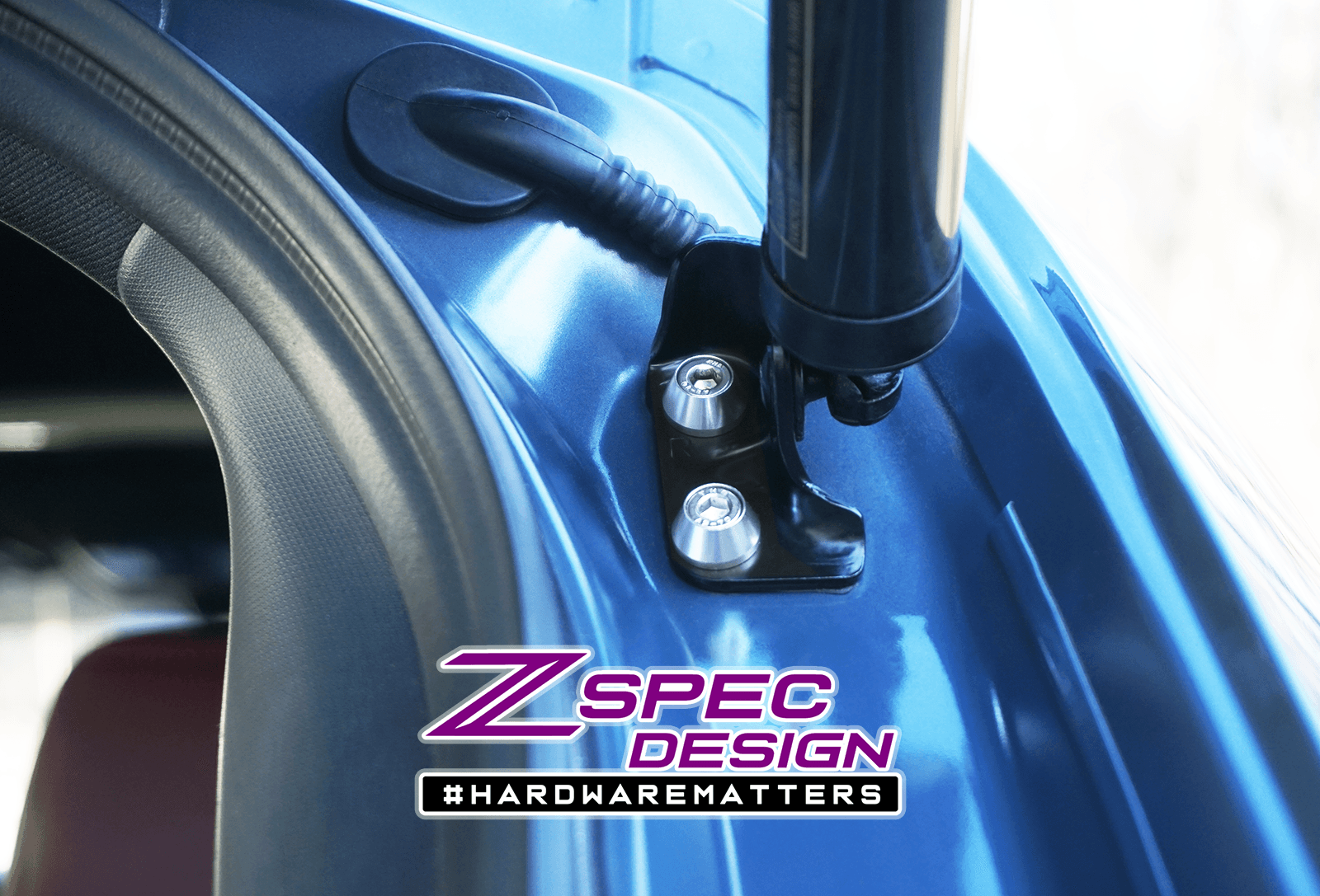 ZSPEC Dress Up Bolts® Trunk/Hatch Lift-Gate Fasteners for Mazda CX-3/CX-5/CX-9, Stainless & Billet Hardware Fasteners ZSPEC Design LLC.